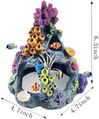 Premium imported underwater landscape kit showing close up details of artificial sea life