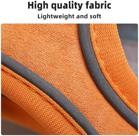 Orange and green lightweight rabbit walking vest showing double buckle security system