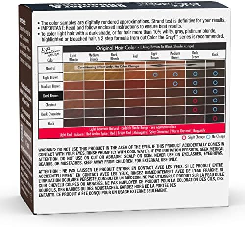 Light Mountain henna hair dye application kit contents