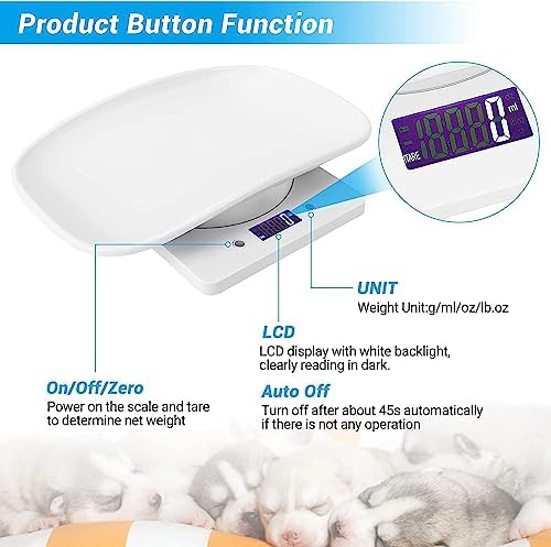 Small pet weight monitoring scale with semi circular nail clipper accessory set