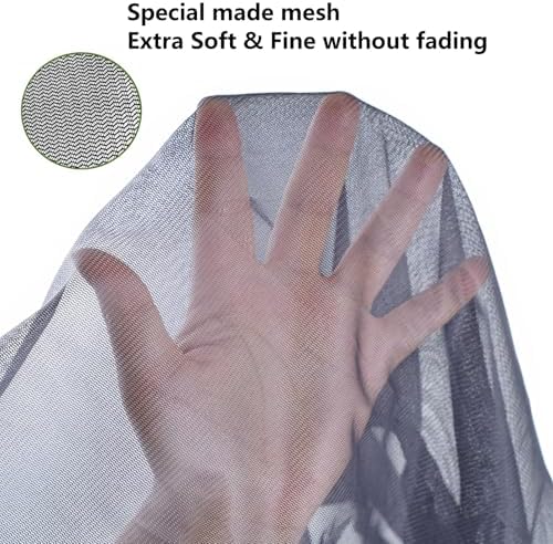 Person wearing Pamir mosquito net while hiking outdoors