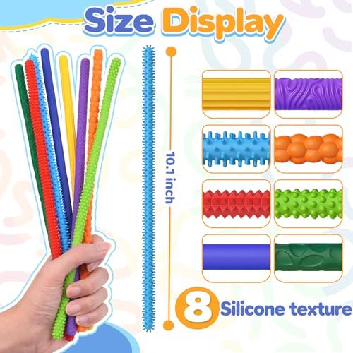 Silent classroom prizes multi color 8 pack arranged neatly to display all pieces