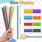 Silent classroom prizes multi color 8 pack arranged neatly to display all pieces