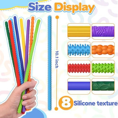 Silent classroom prizes multi color 8 pack arranged neatly to display all pieces