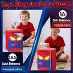 Wrystte interactive kids money bank showing light-emitting diode eye sensors flashing