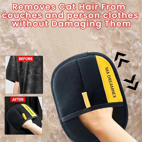 Fine-tooth pet comb removing dander and loose fur from a cat
