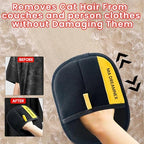 Fine-tooth pet comb removing dander and loose fur from a cat