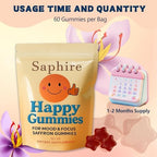 Close up of the child resistant cap on the authentic imported Saphire saffron supplement bottle