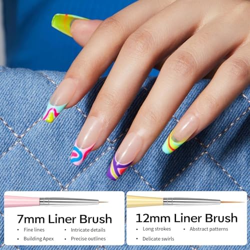 Modelones nail art liner and dotting pen tools for 3D design