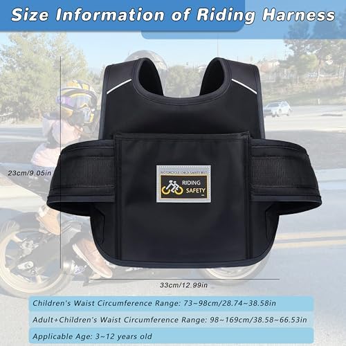 Adjustable straps on Yisndya motorcycle safety harness for kids