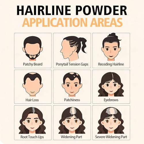 Model demonstrating hairline coverage with Lockmio powder