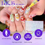 Close up of 0.5mm fine tip on Hubture nail art markers