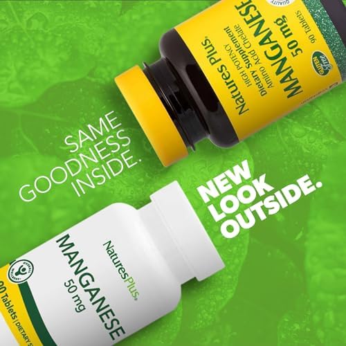 NaturesPlus Manganese supplement vegetarian label details