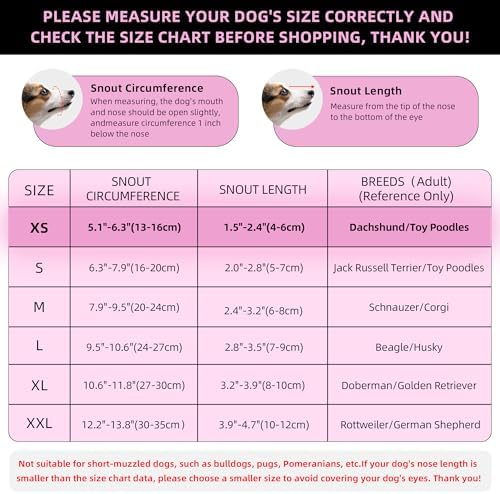 Side view of adjustable reflective Joypaws dog muzzle for XS dogs