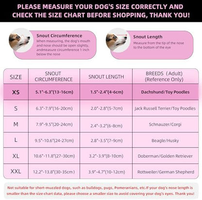 Side view of adjustable reflective Joypaws dog muzzle for XS dogs