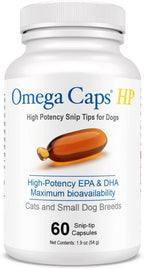 Omega-Caps HP omega-3 fatty acids supplement bottle lifestyle display