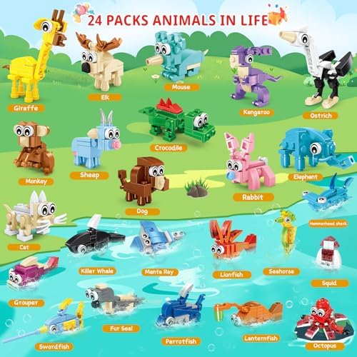 Diagram showing how one individual pack transforms into three distinct animal designs