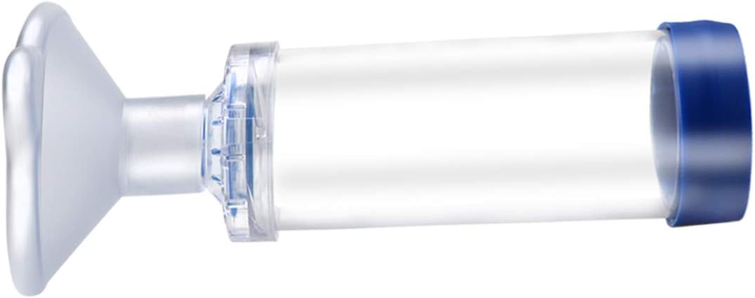 Nicehel feline aerosol chamber with dual small and medium silicone face masks included in the package.