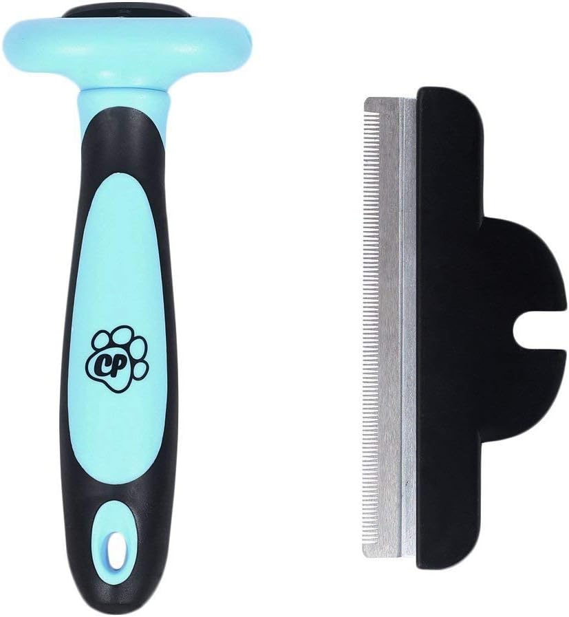Stainless steel blade detail of Chirpy Pets grooming tool
