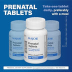 Major Prenatal Tablets supplement facts label and ingredients