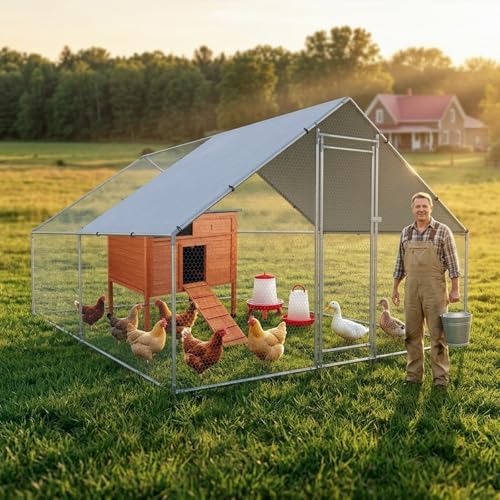 FunXplore Duck Coop Outdoor Weatherproof Wooden Duck House for Outside Small Animal Pet Hutch with Asphalt Roof Elevated Legs Pull-Out Tray Suitable for Other Poultry Chickens & Quails - Image 3