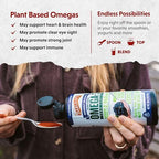 Barlean's liquid plant-based omega supplement serving suggestion