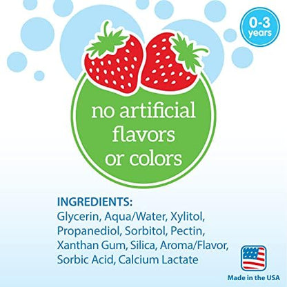 Dr. Brown's Baby Oral Health Toothpaste, Strawberry Flavor Toddlers And Kids Love, Fluoride Free, 0-3 Years, 1.4Oz - Image 5