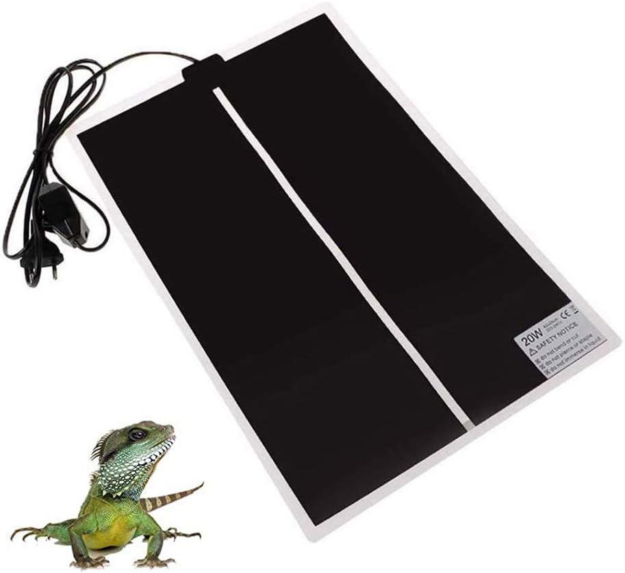 Kabasi 20W reptile heating pad front view with temperature controller