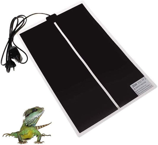 Kabasi 20W reptile heating pad front view with temperature controller