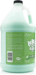 Bubble Bros professional pet shampoo and conditioner back label showing dilution instructions
