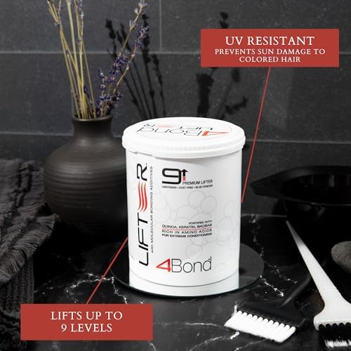 4BOND repairative conditioning hair bleach powder back panel overview.