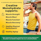 Nature Made creatine powder nutrition facts label and serving size details