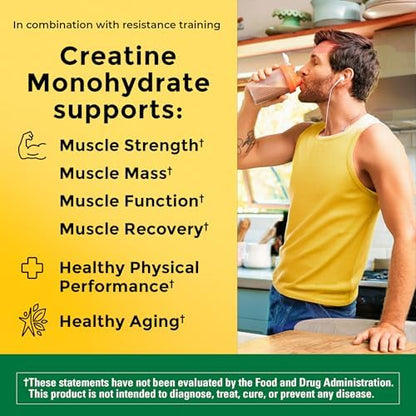Nature Made Creatine 450g supplement container label details