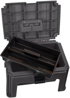 Side view of black Dura-Tech equestrian mounting block