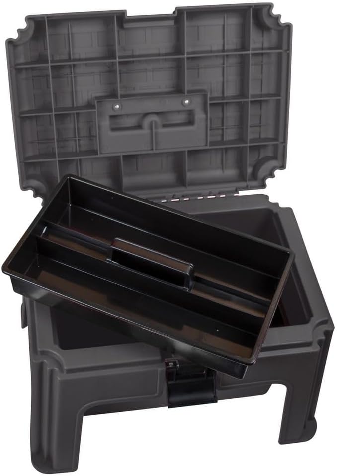 Side view of black Dura-Tech equestrian mounting block
