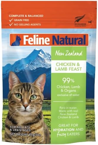 Feline Natural grain free high protein wet cat food packaging