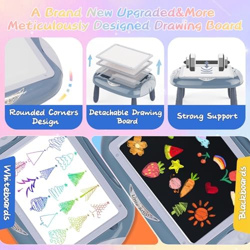 Mayesar magnetic whiteboard and blackboard toddler toy set