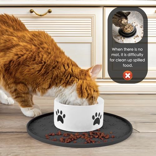 Foldable travel-friendly silicone pet feeding mat