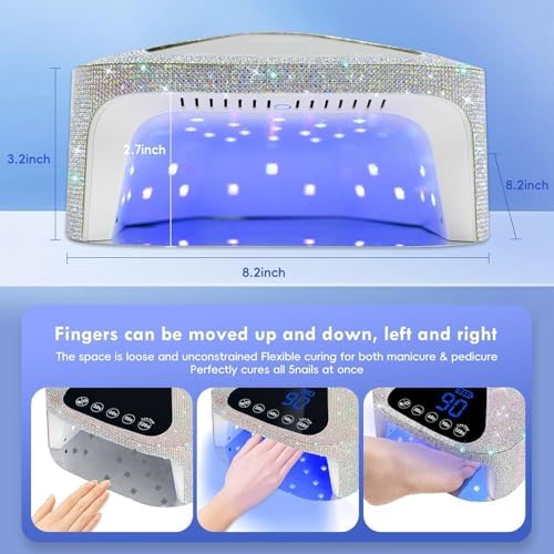 Okasiuv 54W gel polish curing light touch screen interface