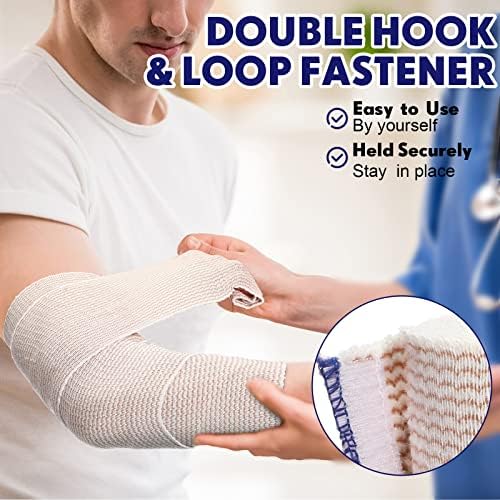 Multiple rolls of breathable compression bandages for sports injury recovery.