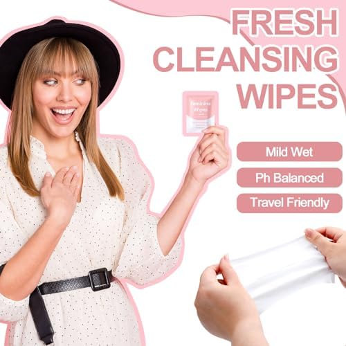 Dansib intimate wipes being held to demonstrate the compact pocket size.