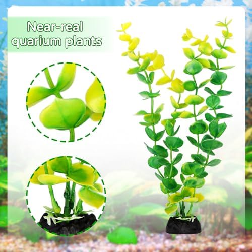 QUOZUO vibrant multicolored artificial plant assortment for freshwater and saltwater fish habitats