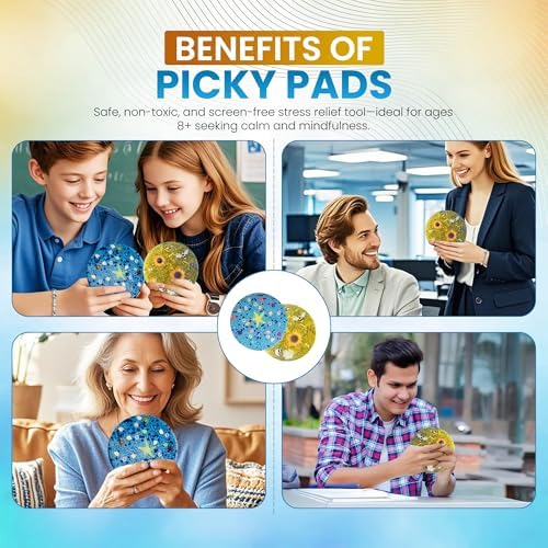 Portable skin picking fidget tool highlighting its compact size for travel friendly use.