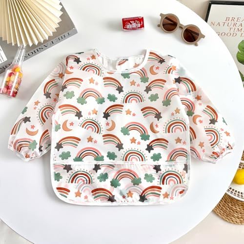 PandaEar stain resistant polyester smock bib for messy art and eating