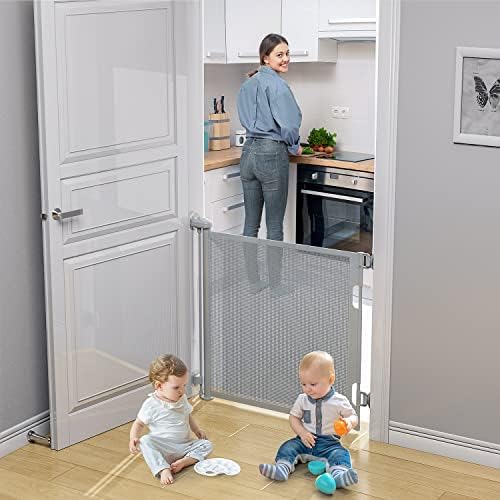 Imported BabyBond safety gate mounted outdoors on a patio entryway