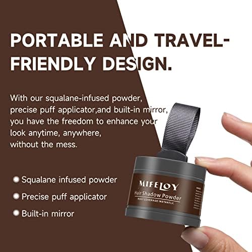 Dark brown shade of Mifeloy hair root touch up powder