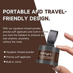 Dark brown shade of Mifeloy hair root touch up powder