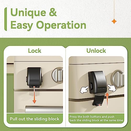 Safelon childproof oven lock installed on oven door