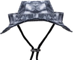Adjustable strap mechanism on pet bucket hat