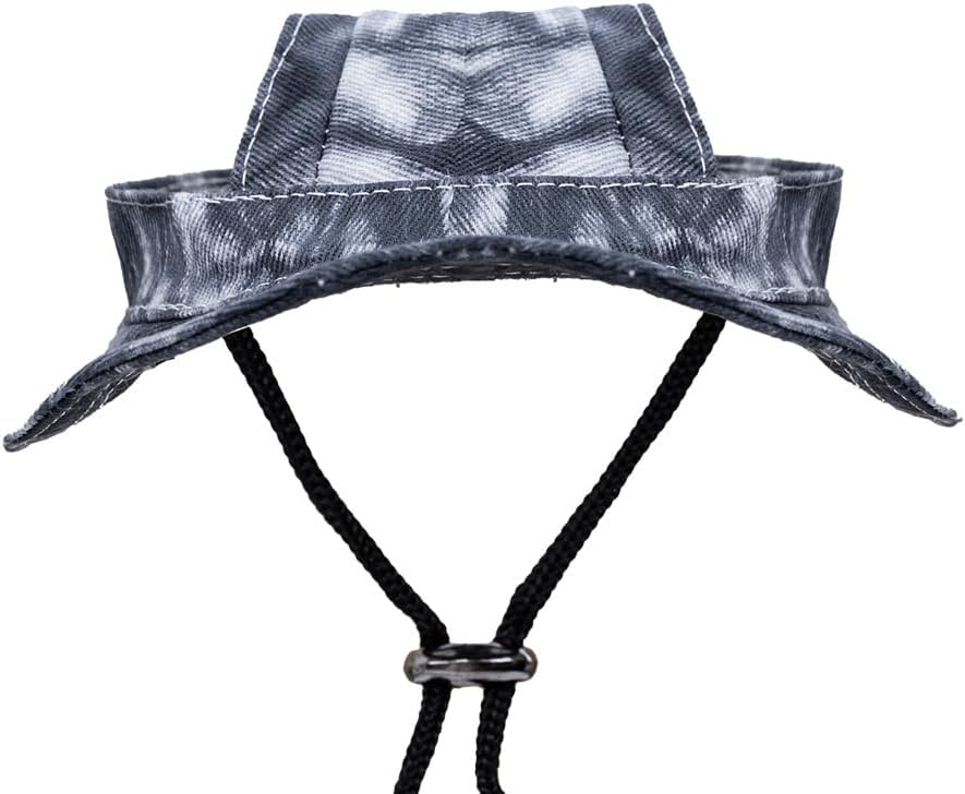 Adjustable strap mechanism on pet bucket hat